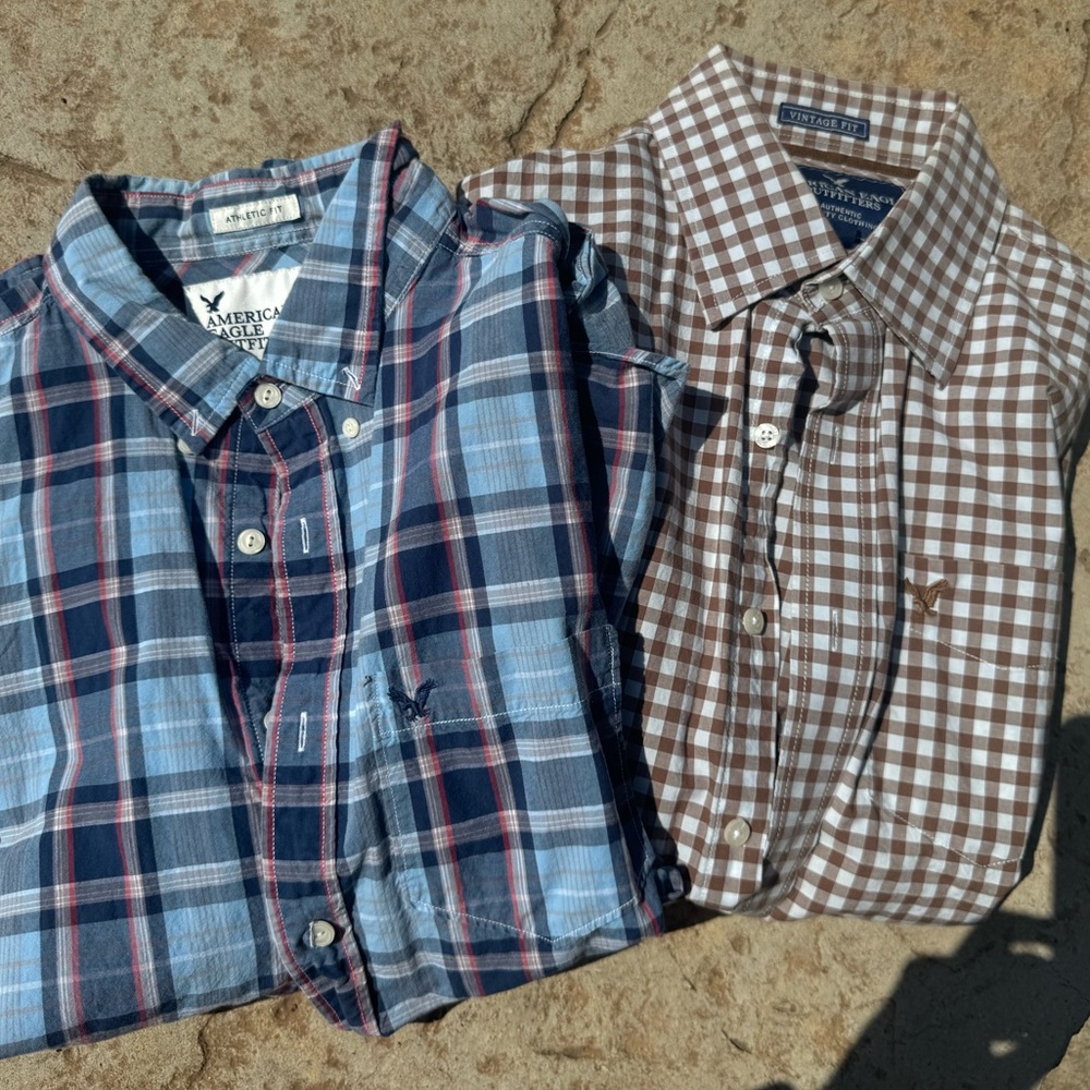 Two (2) Ls Button Down Shirts. American Eagle. Sz… - image 1